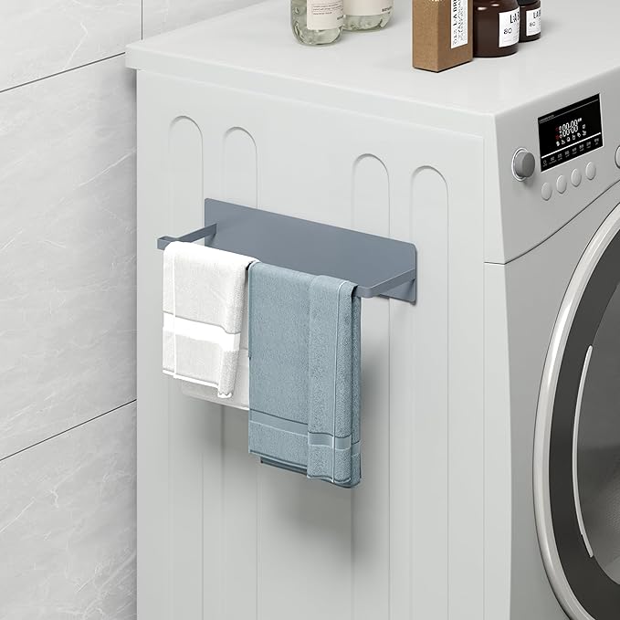 Magnetic Hanger Organizer, Thipoten Hangers Holder for Washing Machine, Holding up to 30 Velvet/Wire/Plastic Hangers, Perfect Space Saver for Laundry Room (1, Grey)