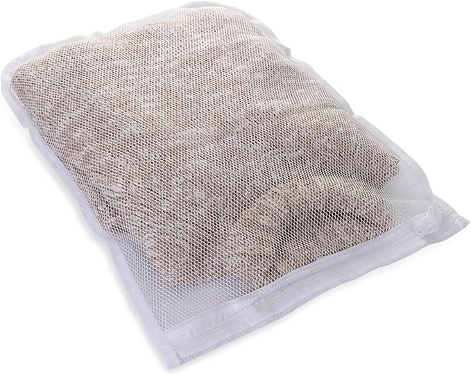 PRO MART INDUSTRIES Sweater Wash Bag With Zipper Closure White Mesh Polyester