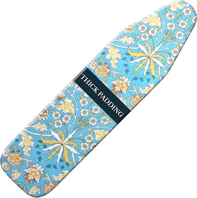 Ironing Board Cover and Pad, (15″X54″) Standard Size, Stain-Resistant & Wrinkle-Free Surface，Thick Padding, Elastic Edge