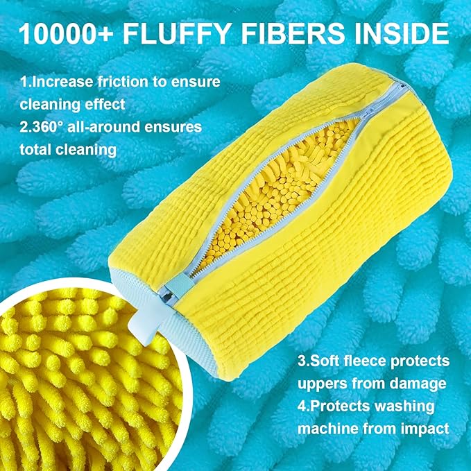 Shoe Washing Machine Bag Laundry Shoes Bag for Washer Dryer Shoe Washing Bag for Sneakers, Casual Shoes, Reusable and Durable Large Shoe Cleaning Bags for All Shoe Types and Sizes