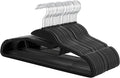Elama Home 30 Piece Rubber Non Slip Hanger with U-Slide in Black, 30 Piece Set (ELH-30)