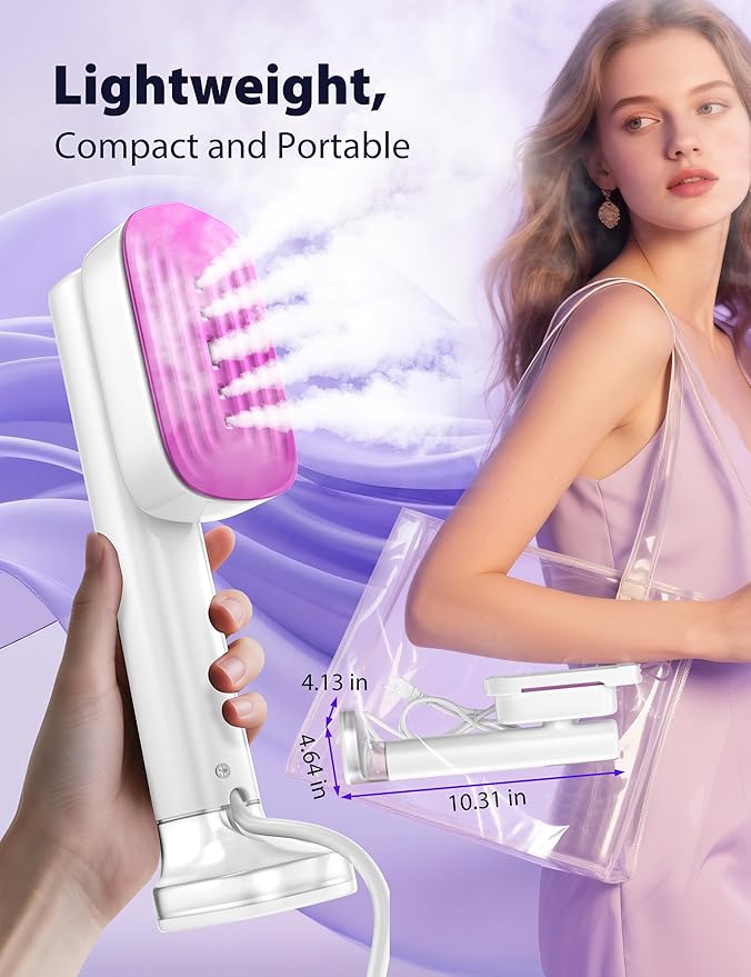Sundu Iron with Steam,1000W Steam Iron for Quilting & Sewing,25g/min Steam Portable Handheld Garment Steamer,20mins Runtime & 100ml Large Tank,15s Fast Heat-up,Ceramic Panel,Wrinkle Remover for Travel