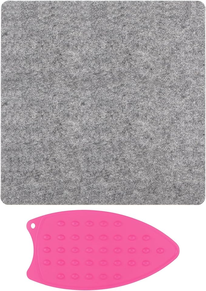 HARFINGTON Wool Pressing Mat 14" x 14" Wool Ironing Pad Sewing Notions for Crafts Quilter Quilting