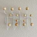 Mid-Century Pop Wood Ball Metal Coat Rack, Natural