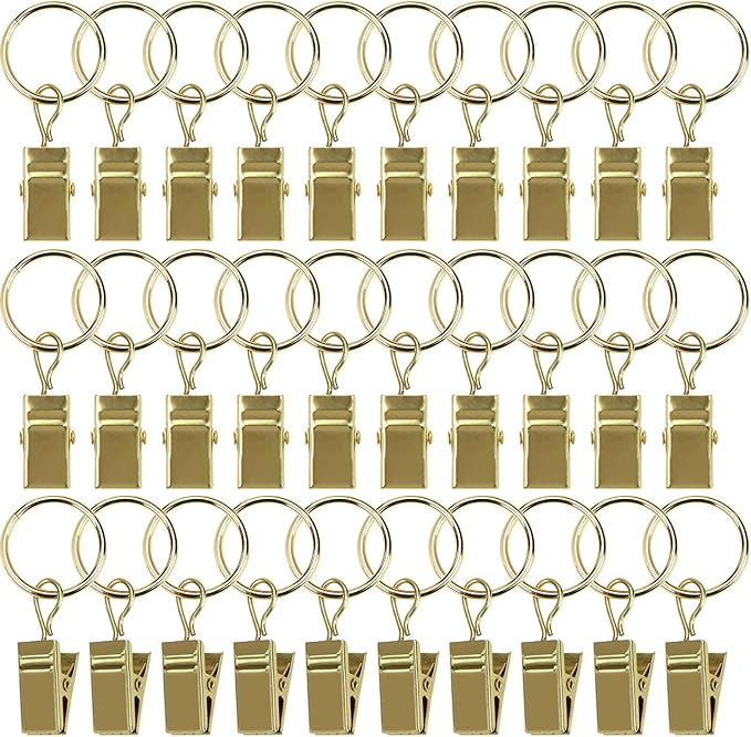 POVETIRE 30 Pack 2.5 Inch Rubber Gold S Hook for Hanging Baby Headband Hair Accessories Baby Bib NecklaceJewelry Hat Holder