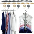 Shirt Hangers Space Saving - Multi Hangers for Dorm - Closet Space Savers for Hanging Clothes - Heavy Duty - Pack of 6
