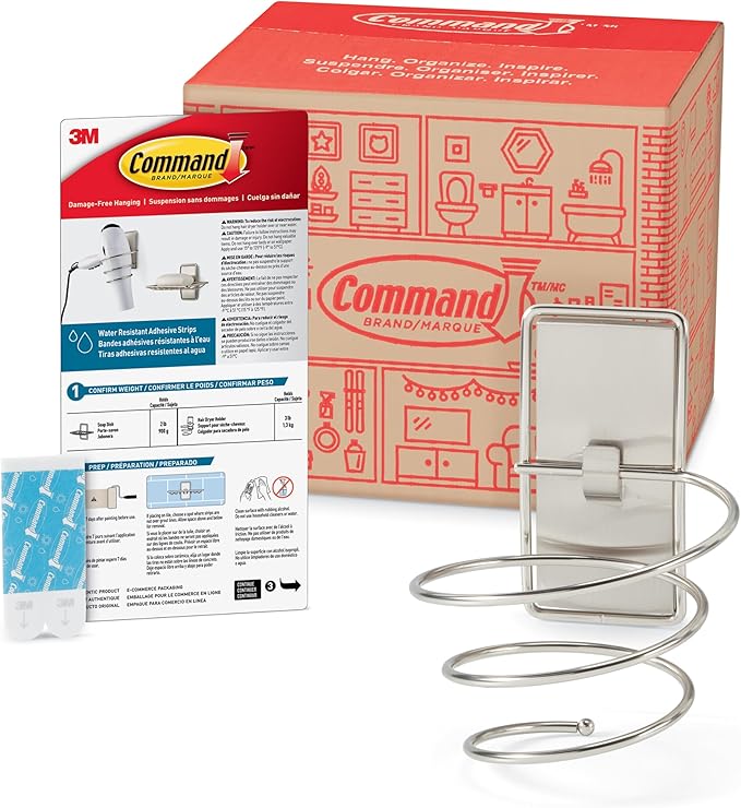 Command Towel Bar with Water Resistant Command Strips