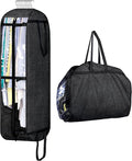 MISSLO Hanging Garment Bags for Travel Suit Bags for Closet Storage 50" Moving Bags for Clothes Dress Cover for Coat, Jacket, Shirt, Clothing, Black