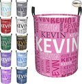Custom Name Laundry Hamper, Personalized Dirty Clothes Hamper with Name for Bathroom Bedrooms Clothes Storage Organizer, Personalized Gifts for Boys Girls Men Women