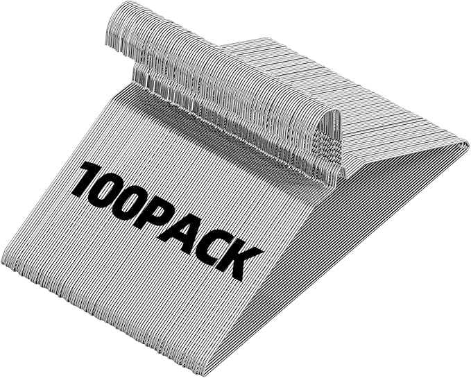 Metal Wire Hangers 100 Pack, 16inch Clothes Hangers in Bulk for Standard Size Shirts,Suits, Pants, Skirts, Coats, Ultra Thin Space Saving Non Slip Silver