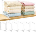Vtopmart 8 Pack 12in Height Shelf Dividers for Closet Organization, Clear Plastic Closet Shelf Dividers of Upgrade Height for Maximizing Vertical Space Storage, Organizing Sweater, Jeans, Shirts, Bags