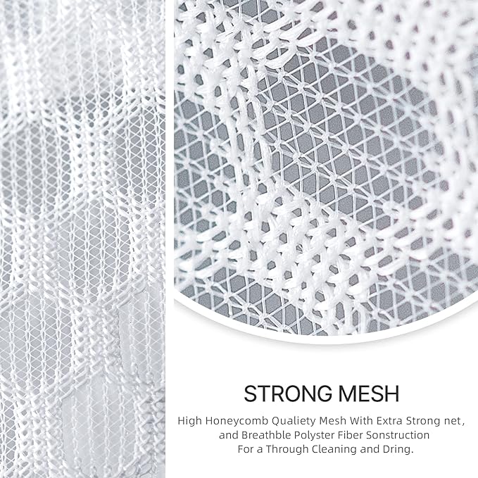 COMLIFE Set of 2 Delicates Honeycomb Mesh Laundry Bag，Use YKK Zipper，with Handle, Extra Large Opening, Baby Products, Face Cleansing Pads,Socks, Fine Knitwear Mesh Wash Bags (Blue)