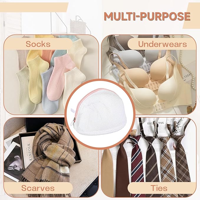3PCS Bra Washing Bag,Bra Bag for Washing Machine,Mesh Wash Bag for Bras with Zipper,Large Laundry Bag for Bras Women Lingerie