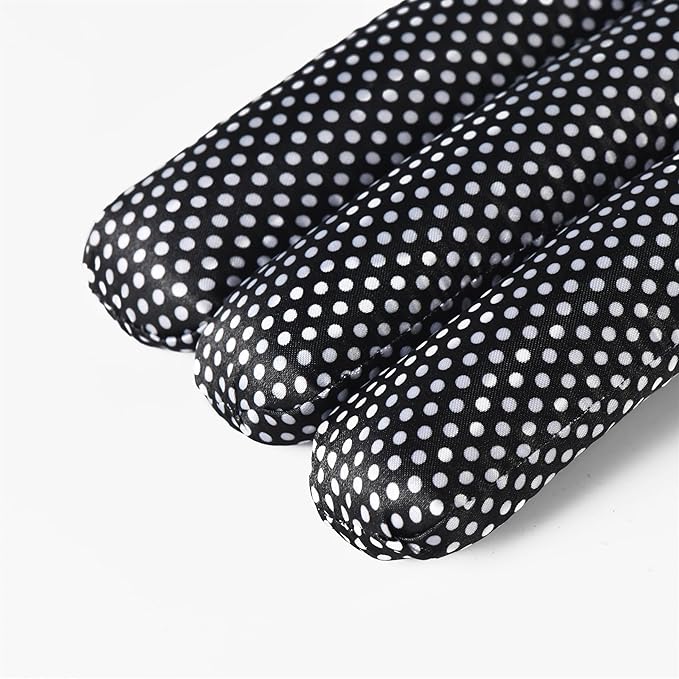 Satin Padded Hangers Polka, Blouse Sweater Hanger with Thick & Soft Foam for Bridal Wedding Dress Lingerie, Smooth Silk Covered Shirt Hanger Without Shoulder Bump (10)