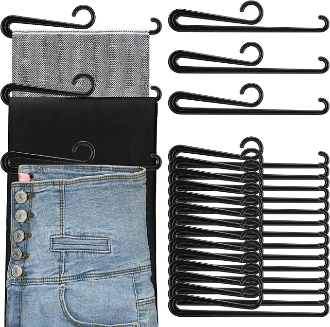 100 Pcs Plastic Scarf Hanger with Curved Bar 7.9" Scarf Display Hooks Hangers Retail Scarf Hanger Black Short Neck Hangers for Boutiques Shops and Vendor Shows Scarf Tights Leggings