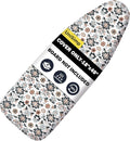 Ironing Board Cover and Pad 18"x49" Extra Thick Natural Cotton,Scorch and Stain Resistant Iron Board Cover,Wide Ironing Board Cover with Fasteners Heavy Duty Heatproof Elastic Edge Floral
