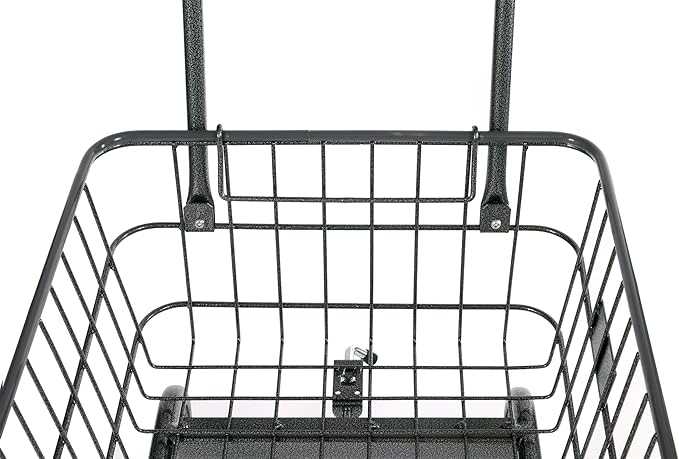 Rolling Laundry Cart with Wheels, Metal Wire Basket, Heavy Duty Utility Cart (Grey)