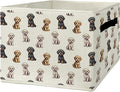 Cavapoo Gifts Storage Bins & Boxes with Handles, Dog Foldable Basket for Organizing Dog Lovers Owners, Cavapoo Christmas Collapsible Laundry Hampers for Bedroom Bathroom Clothes Toys Books