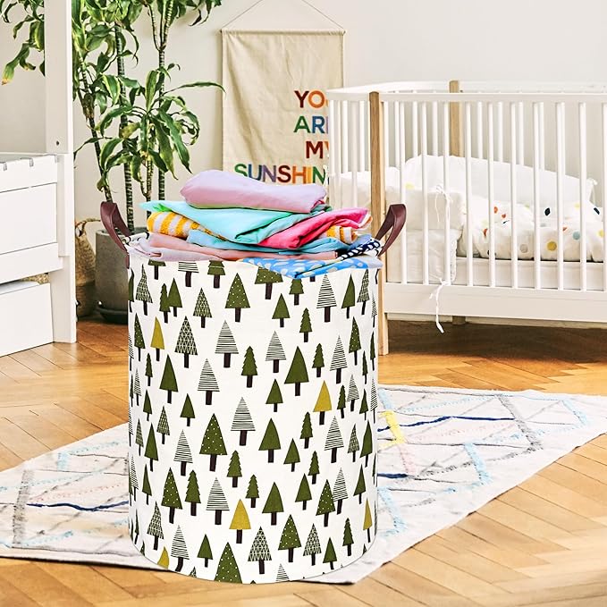Girls Storage Basket Laundry Hamper Gifts Organizer Bins Toy Box Laundry Basket Large Canvas Collapsible Chest for Home/Dorm/Kitchen/Pet/Office/Closet/Shelf/