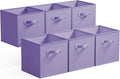 GRANNY SAYS Cube Storage Bins, 11 Inch Cube Storage Organizer, Fabric Collapsible Storage Bins, Durable Storage Cubes for Shelves, Closet, Lavender Purple, 6-Pack