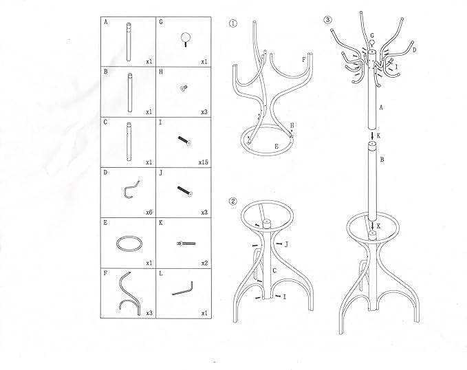 Frenchi Home Furnishing Coat Rack