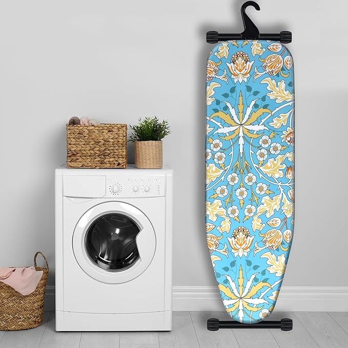Ironing Board Cover and Pad, (15″X54″) Standard Size, Stain-Resistant & Wrinkle-Free Surface，Thick Padding, Elastic Edge