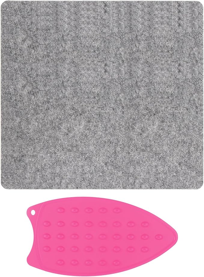 HARFINGTON Wool Pressing Mat 14" x 13" Wool Ironing Pad Sewing Notions for Crafts Quilter Quilting