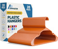 Lifemaster Plastic Clothes Hangers – Heavy Duty Hanger Set, for Organizing Clothes, Dresses, and Coat, Holds Up to 5 lbs, Space-Saving Hangers with Non-Slip Shoulder Grooves, Pack of 20, Orange