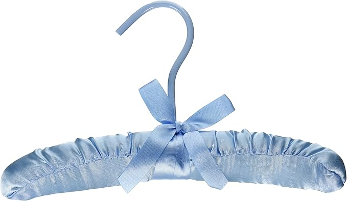 Only Hangers 10" Light Blue Baby Satin Padded Hangers - Pack of (6)