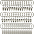 44 Pack Matte Silver Curtain Rings with Clips, Curtain Hooks Hangers Clip Rings for Hanging Drapes Bows Hat, Drapery Rings 1 in I D, Fits up to 5/8 in Diameter Curtain Rod.