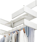 Sleclean Wall Mounted Drying Rack, Collapsible Drying Racks for Laundry, Wall Mounted Clothes Rack (White, 31.5")