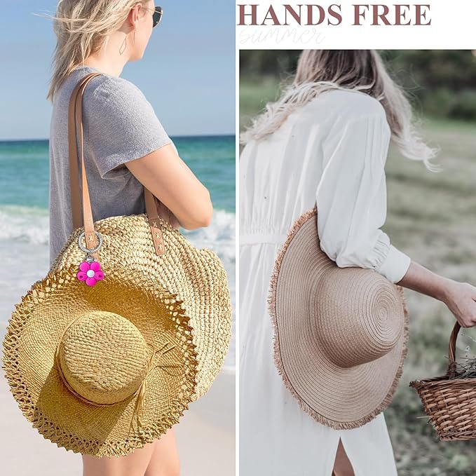 Hat Clip - Hat Holder for Travel on Bag - Silicone Hands Free Hat Clip for Purse Luggage - Protect Hat from Falling