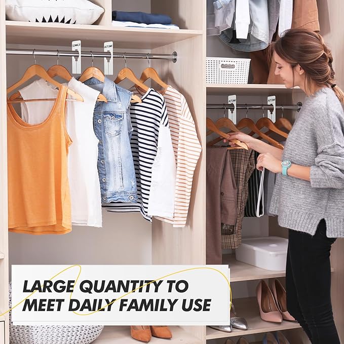 Blulu 200 Pack Closet Rack Dividers Rectangular with Marker Pen White Clothing Hanger Dividers Writable and Reusable for Sorting Clothing Color Size