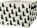 Black Lab Gifts Storage Bins & Boxes with Handles,Dog Foldable Basket for Organizing Dog Lovers Women,Labrador Retriever Christmas Storage Laundry Hampers for Bedroom Bathroom Clothes Toys Books