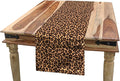 Ambesonne Peach Color Leopard Print Table Runner, Orange Color Leopard Pattern Illustration Exotic Pattern, Dining Room Kitchen Rectangular Runner, 16" X 72", Orange and Black