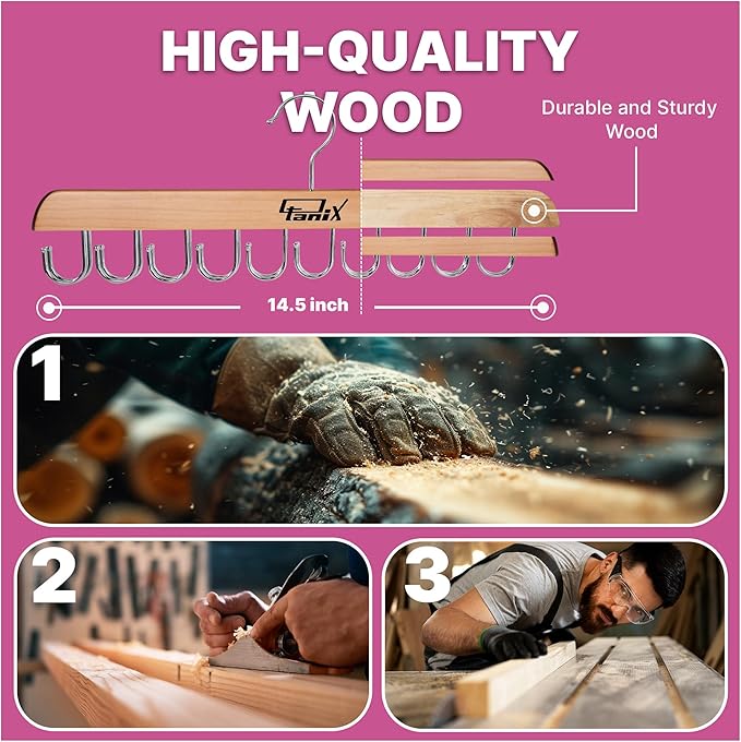 3 Pack Tank Top Hangers Space Saving, Bra Hangers for Closet Organizer, Bra Organizer for Closet, Space Saving Organizers and Storage for Dorm & Apartment for Tankto (Wooden)
