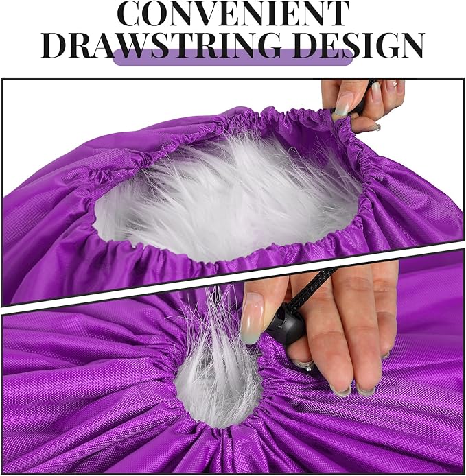 Woanger 12 Pack 28 x 45 Inch Extra Large Laundry Bags Bulk Washable Travel Laundry Bag with Drawstring Closure Large Dirty Clothes Organizer for College Dorm Home Hotel Camping(Purple)
