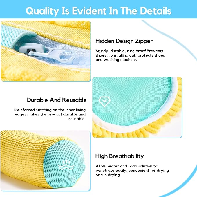 Shoe Washing Machine Bag, 2 Pcs Laundry Shoe Bag For Washing Machine, With 2 Boot Stretcher (L 6-12.5), 360°Deep Clean, Fit Most Shoes Type