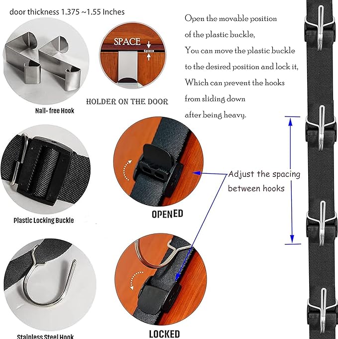 IZUS Bag-Organizer-Holder Purse Hanger - 20 Hooks for Closet and Door 2Pcs (Rack for Handbags/2 pcs Hold 20 Bags)