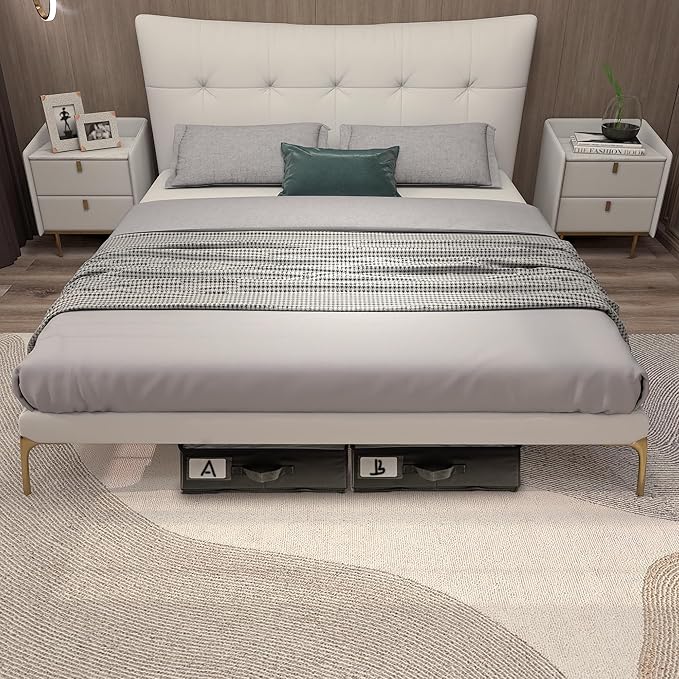 Frassie Under Bed Storage Containers with Wheels Under bed Shoe Storage Organizer Drawer with Metal Zipper (Grey)