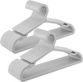 SONGMICS Clothes Hangers, Pack of 50, Plastic Hangers, with Wide Shoulder Notches, Space-Saving Coat Hangers, 16.4 Inches Wide, for Closet, Gray UCRP010G01