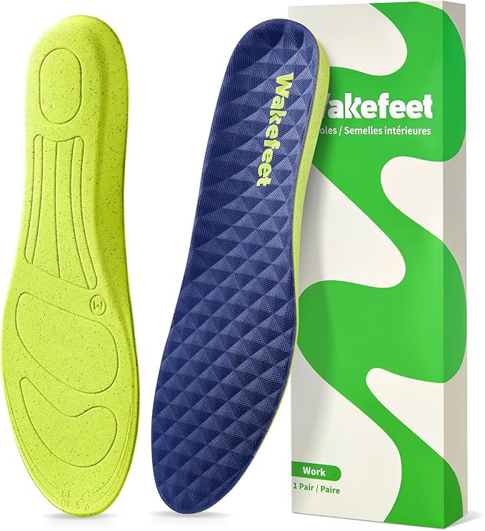 Shoe Insoles for Men Women with Memory Foam, Work Insoles for Standing All Day, Trim to Fit Work Boot Insoles, Slim Breathable Cushion Shoe Insoles