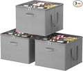 Lifewit Shoe Storage Organizer for Closet, Fabric Large Shoe Box Storage Containers with Clear Cover, Foldable Bins for Boots Heels Sneakers Fits 36-48 Pairs (Each 12-16 Pairs) 3 Pack Light Gray