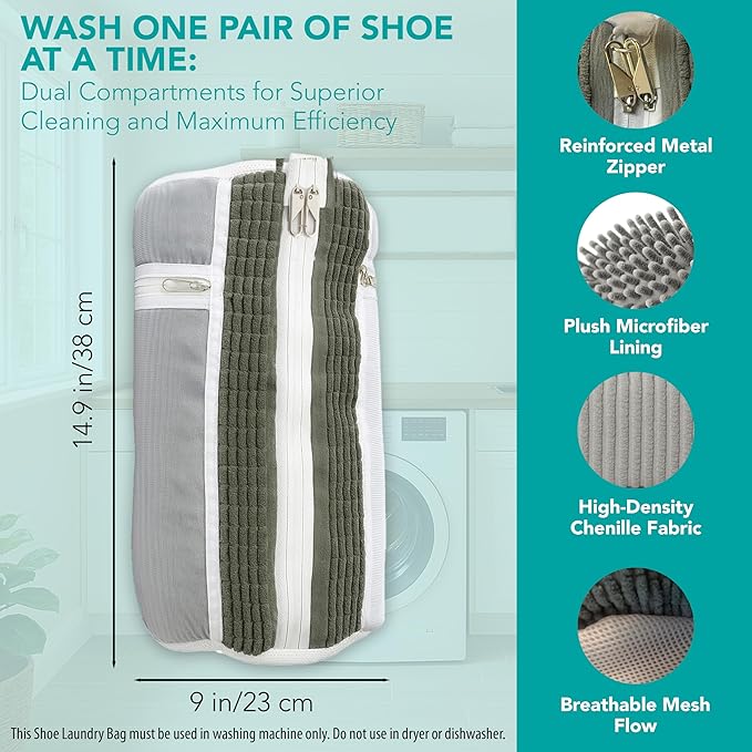 Hat Washer Cage Set – Baseball Cap Washer for Washing Machine or Dishwasher, Protects Flat & Curved Hats, 1 Pack White + Shoe Washing Machine Bag (Grey) & Mesh Laundry Bag