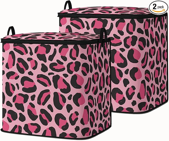 Large Comforter Storage Bag with Zipper,Closet Organizer for Clothes/Blankets/Quilts/Pillows,Fabric Storage Bags with Portable Handles 95L(2-Pack)