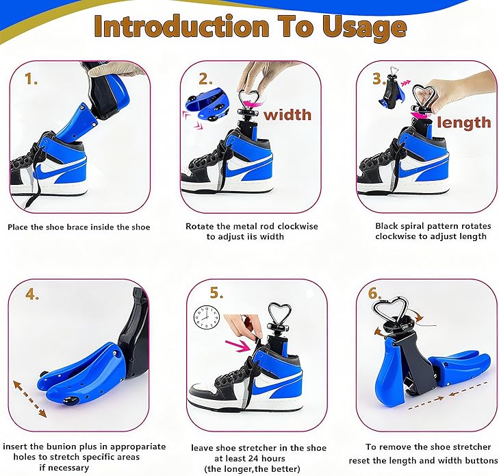 Shoe Stretcher Men Women Boot Stretcher Adjustable Width and Length Widener Expander Men Wide Feet Shoe Stretcher