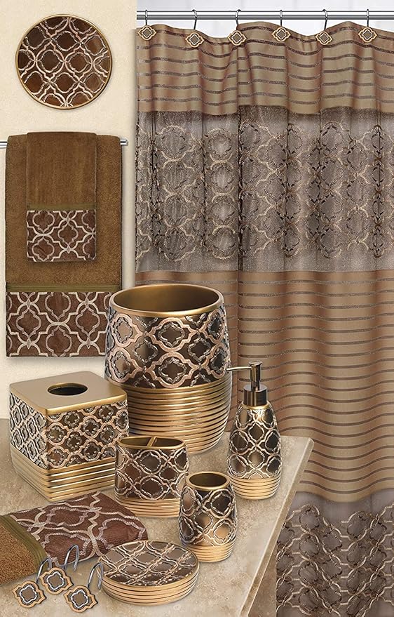 Zahari Home Spindle Stylish Soap Dispenser Set - Modern Print Design for Kitchen and Bathroom - Lotion Pump, Dish Soap, Hand Sanitizer, Hand Soap - Cute and Practical