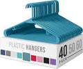 Plastic Hangers 40 Pack Blue - Clothes Hangers - Makes The Perfect Coat Hanger and General Space Saving Clothes Hangers for Closet - Percheros Ganchos para Colgar Ropa Hangars