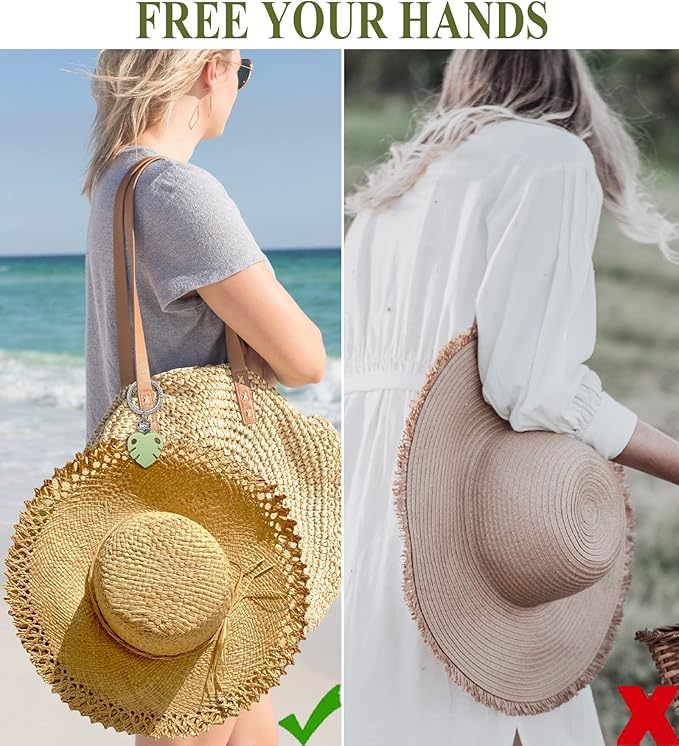Hat Clip - Hat Holder for Travel on Bag - Silicone Hands Free Hat Clip for Purse Luggage - Protect Hat from Falling