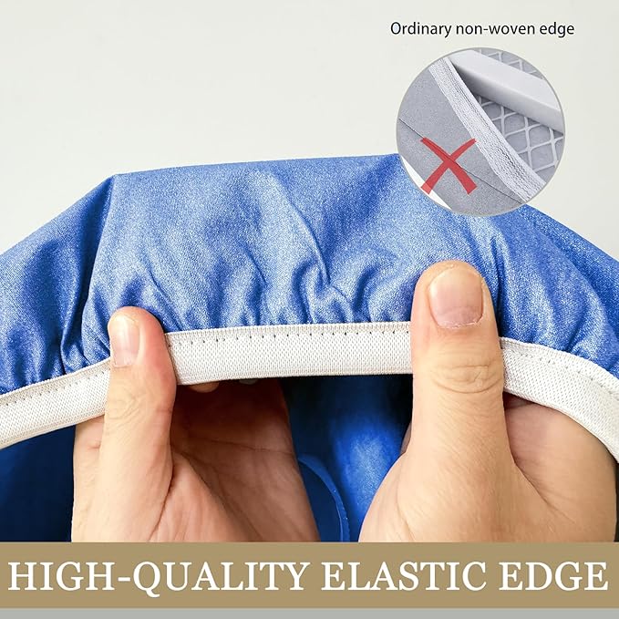Ironing Board Cover and Pad, 15 x 54 Inch Standard Size, Extra Thick Padding, Silicone Coated Surface, Scorch and Stain Resistant, Elastic Edges, Adjustable Fastener. (Blue, 15＂× 54＂)